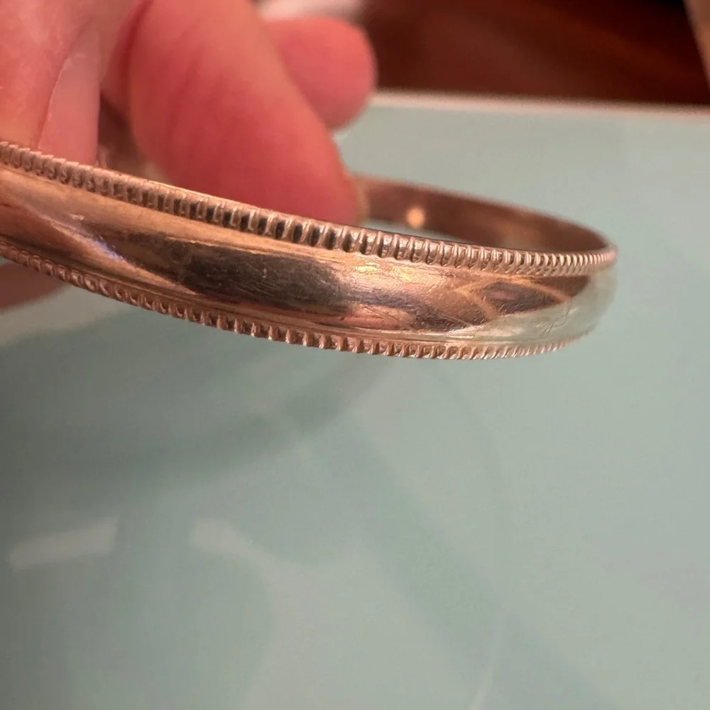 Handcrafted sterling silver and aqua sea glass bracelet - Picture 3 of 10